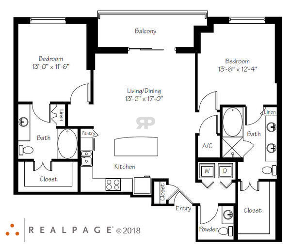 2 Bed 2 Bath (B8)
