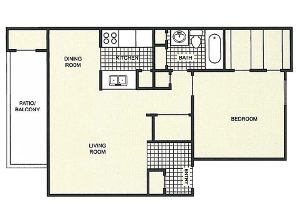 1 Bed 1 Bath