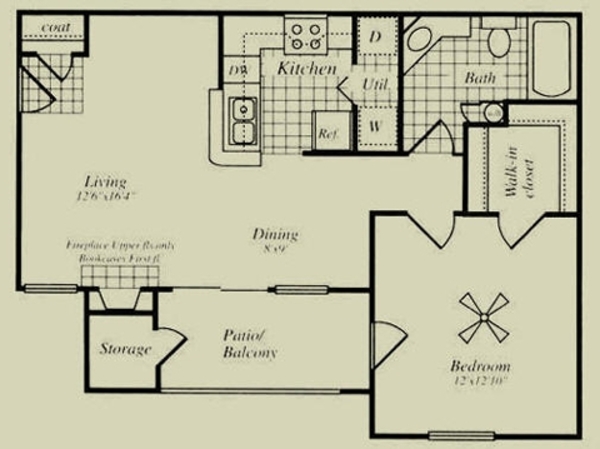 1 Bed 1 Bath (B)
