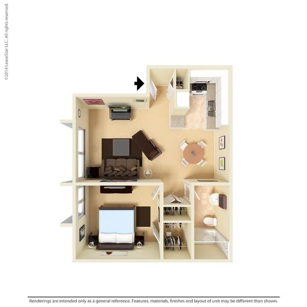 Large 1 Bed 1 Bath