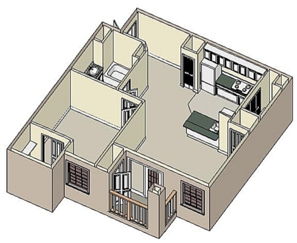 1 Bed 1 Bath