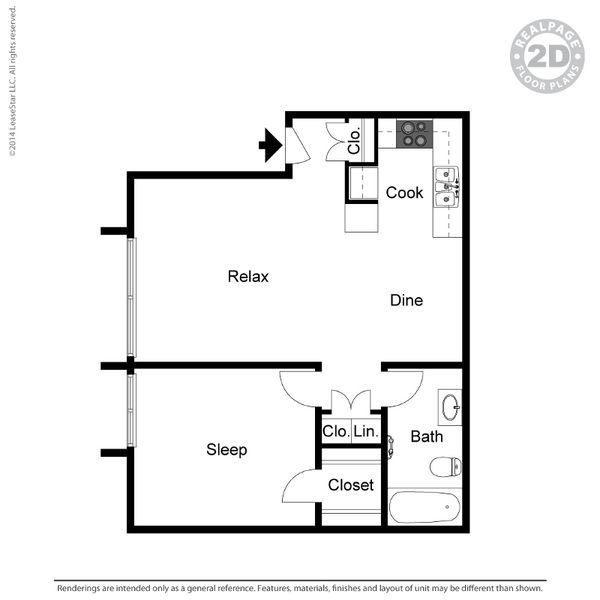 Large 1 Bd 1 Bth City Slicker