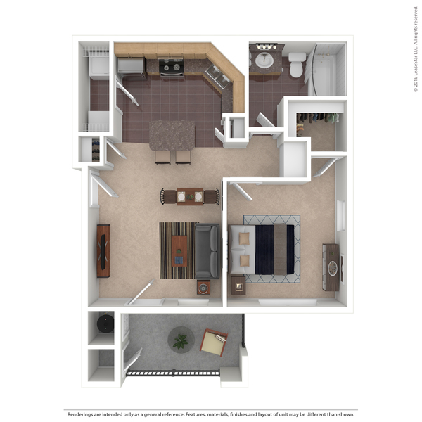 1 Bed 1 Bath A