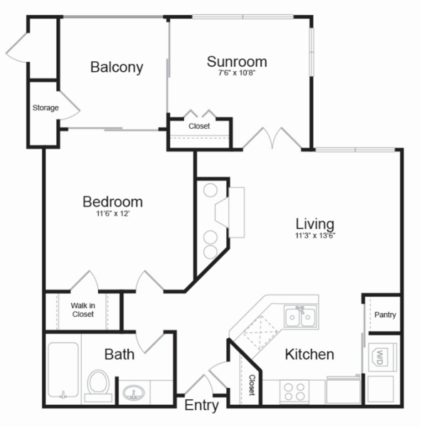 A3 - 1 Bed | 1 Bath