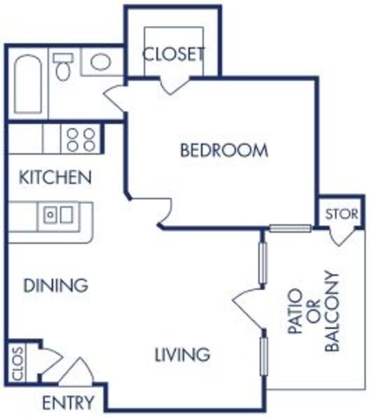 1 Bed 1Bath