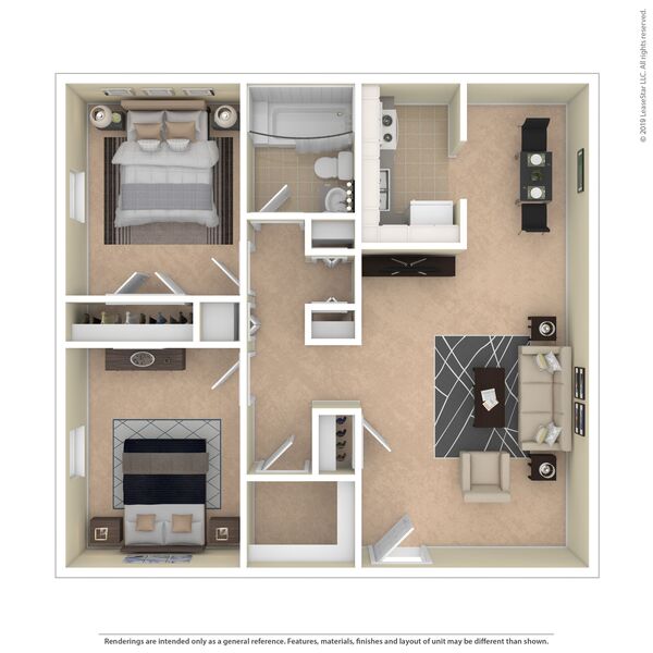 2 Bedroom, 1 Bath