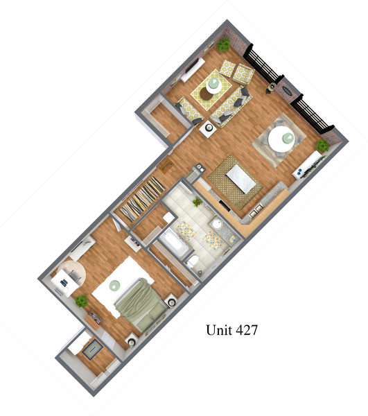 1 bed 1 bath Sp 5 Hallway