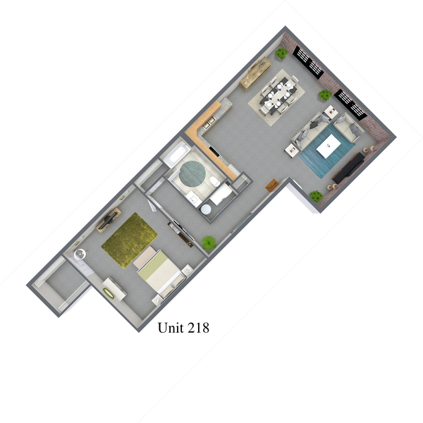1 bed 1 bath Sp 6 patio