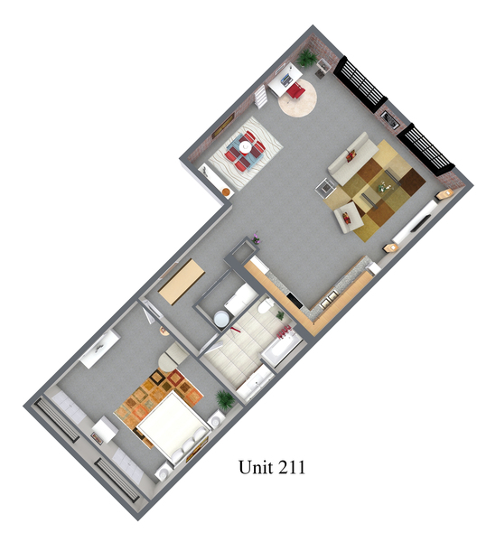 1 bed 1 bath Sp 7 hallway