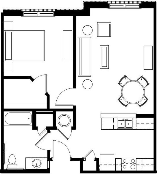 Senior 1 Bedroom Apartment