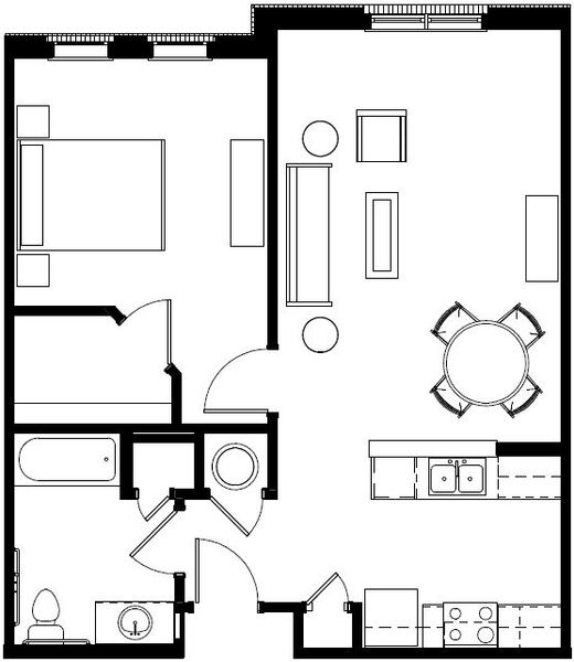 Senior 1 Bedroom Apartment