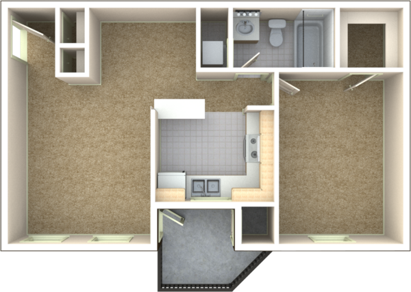 1 Bed 1 Bath
