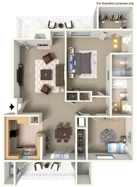 Two Bedroom Two Bathroom C