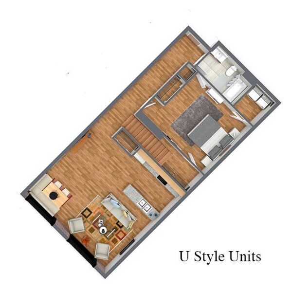 1 bed 1 bath U