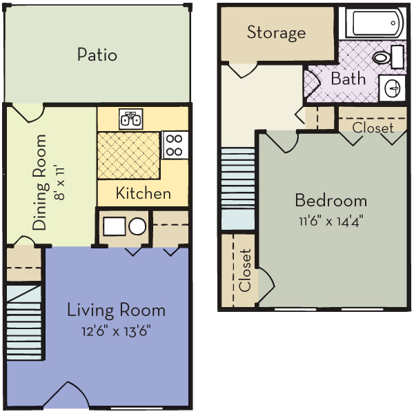 One Bedroom Townhome