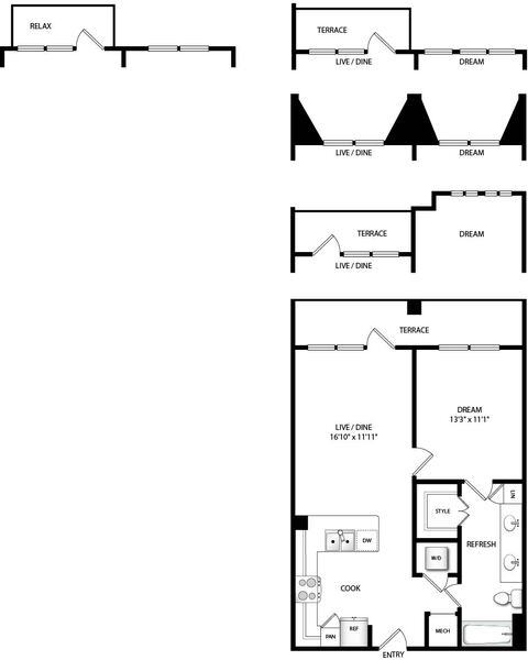 A1a: 1 Bed, 1 Bath