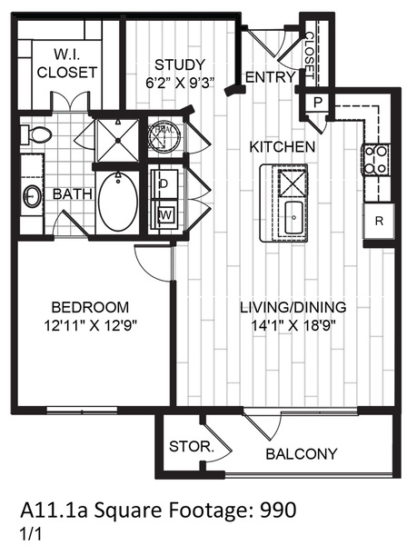 One Bedroom, One Bath (A11)