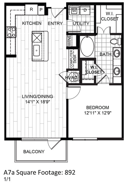One Bedroom, One Bath (A7)