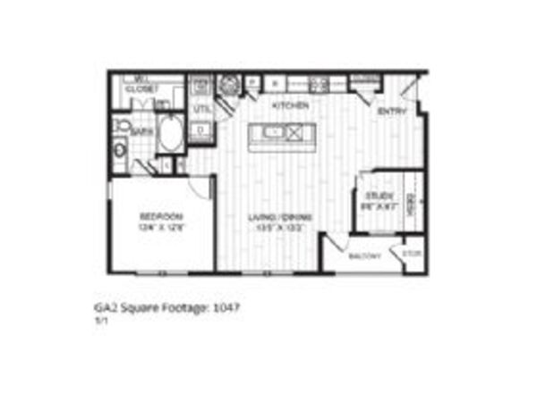One Bedroom, One Bath (GA2)
