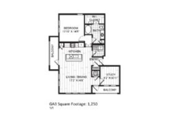 One Bedroom, One Bath (GA3)