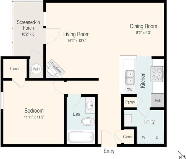 1 Bedroom 1 Bath