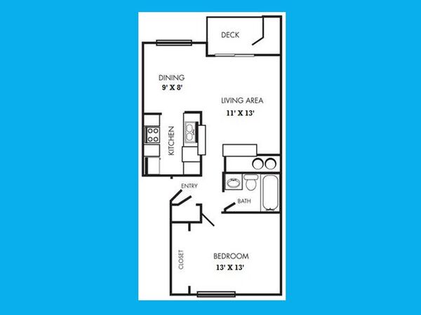 1 bed / 1 bath