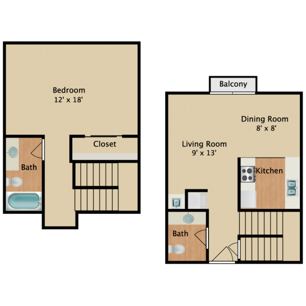 1 Bedroom TH A4