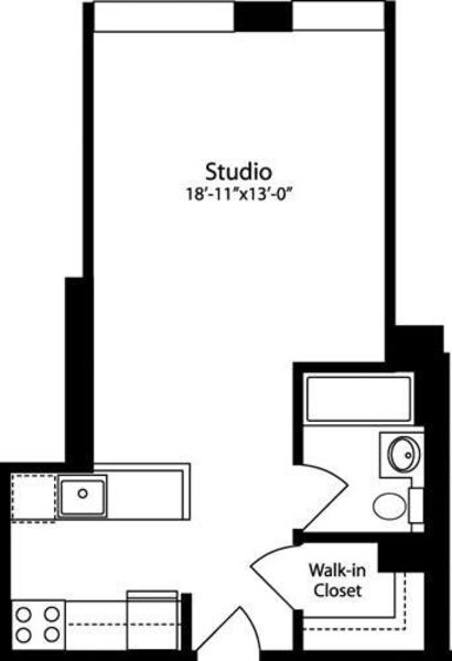 Plan P, floors 3-10