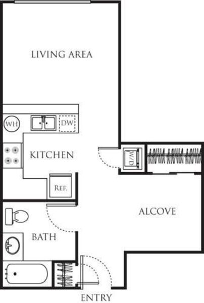 Studio with Alcove 442