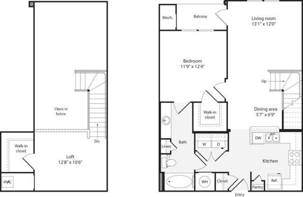 1 Bedroom F w/ Balcony