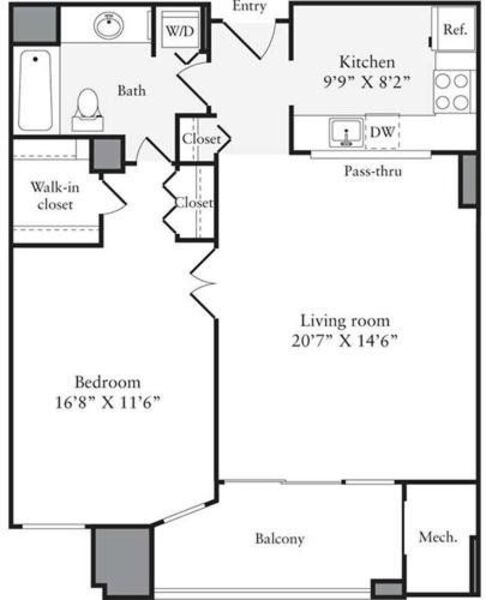 1 Bedroom L