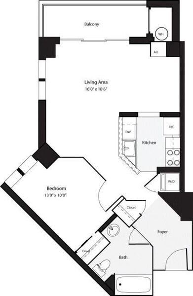1 Bedroom B no Terrace