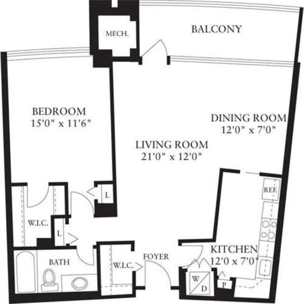 1 Bedroom P