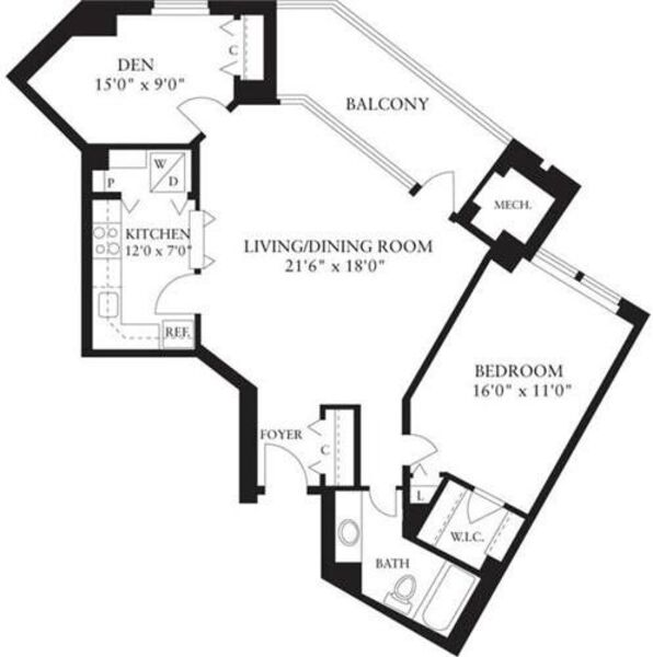 1 Bedroom Q