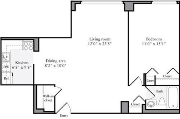 1 Bedrooms E