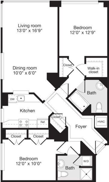 2 Bedrooms L