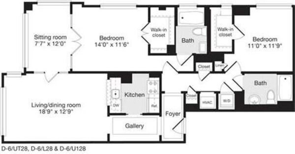 2 Bedrooms T