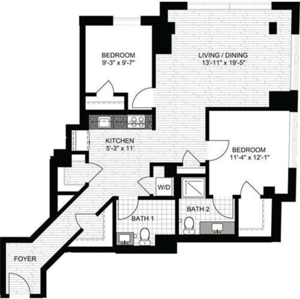 2 Bedrooms J