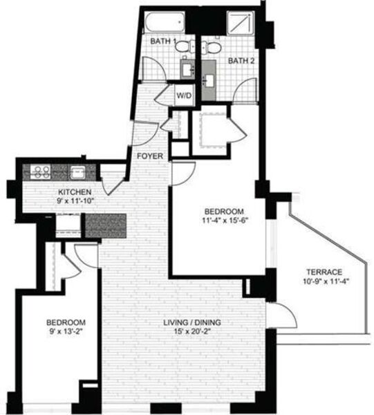 2 Bedrooms N