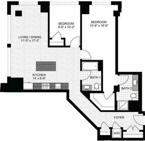 2 Bedrooms Q