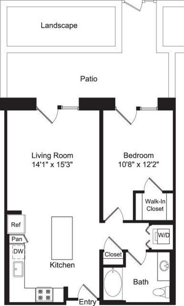 One Bed A4 with Patio