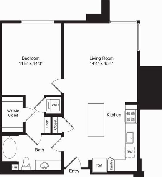 One Bed A3 No Balcony