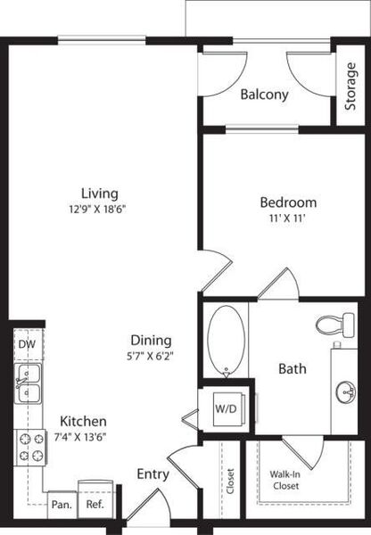 1 Bed- E03