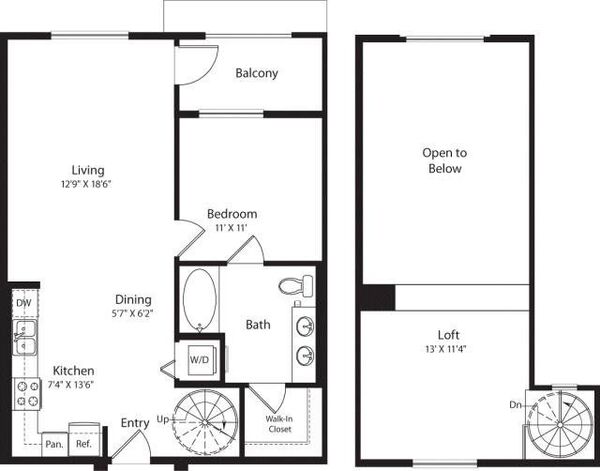 1 Bed- U20 Loft No Storage