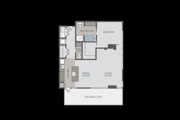 1 Bed 1.5 Bath E1