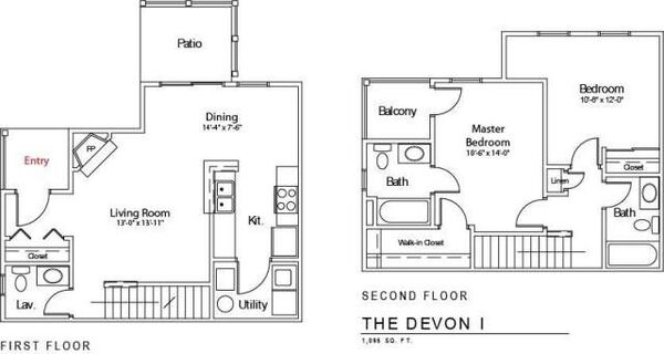The Devon I (with balcony)