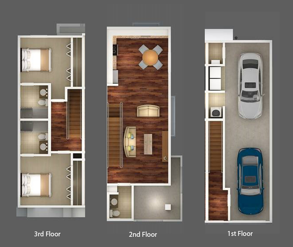 2 Bedroom 2.5 Bathroom Townhome