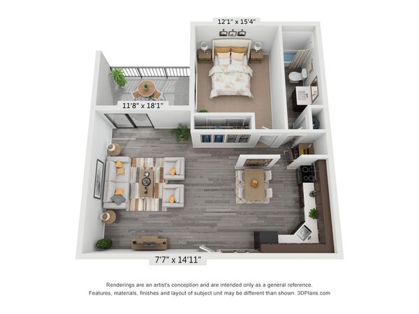 1A-1R - 1 Bedroom Renovated