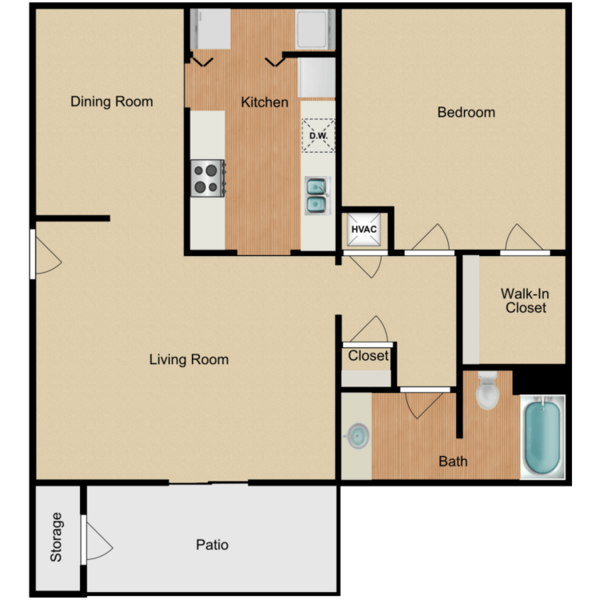 1 Bed | 1 Bath