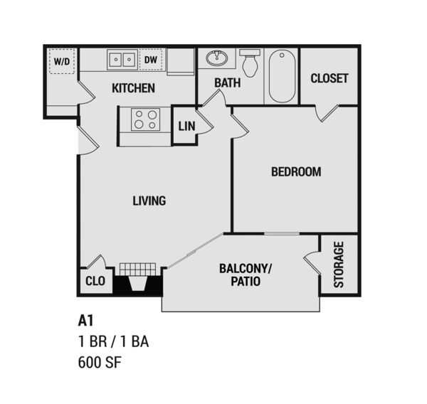 One Bed . One Bath (A1)